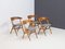 Model No. 9 Teak & Oak Dining Chairs by Helge Sibast for Sibast Møbler, Set of 4 1