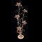 Lámpara de pie vintage con flores, años 70, Imagen 1