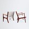 Easy Chairs with Leather Piping, 1950s, Set of 2, Image 8