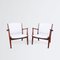 Easy Chairs with Leather Piping, 1950s, Set of 2 1