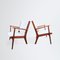 Easy Chairs with Leather Piping, 1950s, Set of 2, Image 3