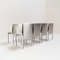 Aluminum Dining Chairs, Belgium, 1980s, Set of 8 3