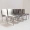 Aluminum Dining Chairs, Belgium, 1980s, Set of 8 1