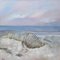 Martine Grégoire, La playa con marea baja, 2023, óleo sobre lienzo, Imagen 1