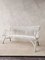 Vintage Iron Garden Bench with White Patina in the style of Arras 1