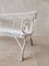 Vintage Iron Garden Bench with White Patina in the style of Arras, Image 4