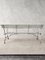 Vintage Iron Garden Bench with White Patina in the style of Arras 7