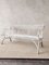 Vintage Iron Garden Bench with White Patina in the style of Arras, Image 2