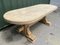 Large French Bleached Oak Farmhouse Dining Table, 1920s, Image 9