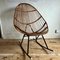 Italian Bamboo Rocking Chair, 1960s, Image 1