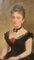 Camille Deschamps, Portrait de Femme en Robe Noire, 19ème Siècle, Huile sur Toile, Encadrée 8
