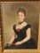 Camille Deschamps, Portrait of Woman in Black Dress, 19th Century, Oil on Canvas, Framed 7