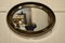 Black Lacquer Carved Chinoiserie Oval Wall Mirror, Image 5