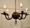 Gothic Iron and Wood Chandelier, 1920s, Image 3