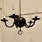 Gothic Iron and Wood Chandelier, 1920s, Image 11