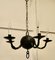 Lámpara de araña gótica de hierro y madera, años 20, Imagen 1