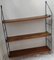 Mid-Ceremy Wall Shelf with Black Metal Wire Frame, 1960s 3