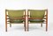 Grüne Sirocco Safari Stühle aus Palisander Leder von Arne Norell Ab, Schweden, 1964, 2er Set 6