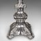 Large English Table Lamp in Silver Plate & Walnut, 1900s, Image 11