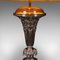 Lampada da tavolo grande in legno di noce e argento, inizio XX secolo, Immagine 9