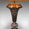 Large English Table Lamp in Silver Plate & Walnut, 1900s 9