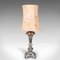Large English Table Lamp in Silver Plate & Walnut, 1900s 5