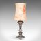 Large English Table Lamp in Silver Plate & Walnut, 1900s 2