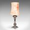 Large English Table Lamp in Silver Plate & Walnut, 1900s, Image 2