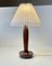 Lámpara de mesa escandinava moderna de palisandro torneado de Lyfa, años 60, Imagen 4