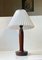 Lámpara de mesa escandinava moderna de palisandro torneado de Lyfa, años 60, Imagen 1