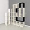 Italian Modern Modular Black White Bookcase attributed to Carlo De Carli for Fiarm, 1970s 1