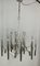 Lámpara de araña Mid-Century bañada en plata de Gaetano Sciolari para Lightolier, Italia, años 60, Imagen 8