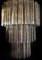 Lámpara de araña de tubos de cristal de Murano ahumado, años 90, Imagen 10