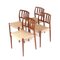 Chaises de Salle à Manger Modèle No. 83 par Niels Möller, Danemark, 1960s, Set de 4 1