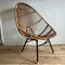 Italienischer Stuhl mit hoher Rückenlehne aus Bambus, 1960er 5