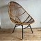 Italienischer Stuhl mit hoher Rückenlehne aus Bambus, 1960er 1
