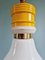 Lámpara de suspensión española opalina de Metalarte, años 80, Imagen 6