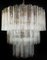Lámpara de araña grande de tubos de cristal de Murano de tres niveles, años 90, Imagen 6