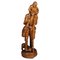 20th Century Ranger with Child Sculpture in Limewood, South Germany 1