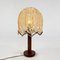 Tischlampe mit Gestell aus Eichenholz & Lampenschirm aus Makramee, 1960er 5