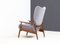 Teak Reclining Lounge Chair by Peter Wessel attributed to K. Rasmussen 2