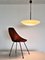 Large Italian Opaline Glass and Brass Pendant Light from Stilnovo, 1970s 11