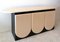 Vintage Postmodern Ivory & Black Sideboard with Petal Shaped Doors by Roger Rougier, Canada, 1980s 3