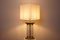 Lámpara de mesa Hollywood Regency de latón y vidrio acrílico, años 70, Imagen 3