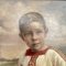 Julius von Kreyfelt, Portrait of a Boy, 1920, Oil on Canvas, Framed 4