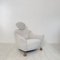 Italian Armchair in White Boucle Fabric, 1981 4