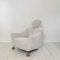 Italienischer Sessel aus weißem Boucle Stoff, 1981 3