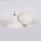 Lámpara colgante industrial de esmalte blanco de Benjamin Electric, Imagen 3