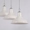 Lámpara colgante industrial de esmalte blanco de Benjamin Electric, Imagen 6
