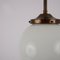 Lámpara colgante Art Déco de opalino con latón, Imagen 4